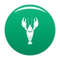 Lobster icon vector green