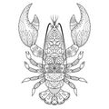 Lobster line art