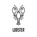 Lobster line icon