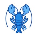 Lobster line icon.