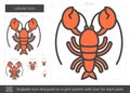 Lobster line icon.