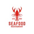 Lobster logo vector file Royalty Free Stock Photo