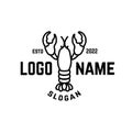 Lobster logo vector file Royalty Free Stock Photo
