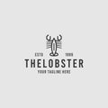 The lobster minimalist logo design inspiration