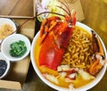 a lobster noodle look very yummy Royalty Free Stock Photo