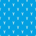 Lobster pattern seamless blue