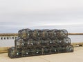 Lobster pots in Amble, UK Royalty Free Stock Photo