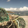 Lobster Pots on the Pier Royalty Free Stock Photo