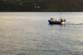 Lobster potter on the Teifi estuary Royalty Free Stock Photo