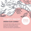 Lobster and prawns, order combo free delivery