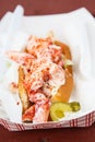 Lobster Roll in Cardboard Basket Royalty Free Stock Photo