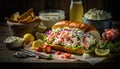 lobster roll, Food Photography - Generative AI Royalty Free Stock Photo