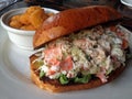 Lobster Roll with corn fritters
