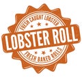 Lobster roll label or stamp