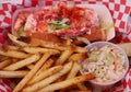 Lobster roll served in Seafood Restaurant Royalty Free Stock Photo