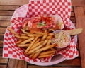 Lobster roll served in Seafood Restaurant Royalty Free Stock Photo