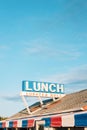 The Lobster Roll sign, in Montauk, New York