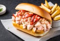 A lobster roll in a toasted bun