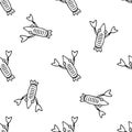 Lobster seamless Monochrome and elegant pattern, coloring book