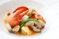 Lobster with shellfish. Royalty Free Stock Photo