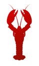 Lobster silhouette vector Royalty Free Stock Photo