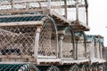 Lobster Traps Along Wharf Royalty Free Stock Photo