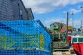 Lobster traps in the fishing village Peggys Cove Royalty Free Stock Photo