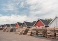 Lobster traps and huts