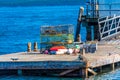 Lobster Traps on Pier Royalty Free Stock Photo