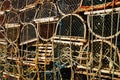 Lobster traps on the pier Royalty Free Stock Photo