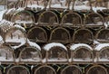 Lobster Traps on Wharf Royalty Free Stock Photo