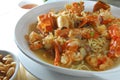 Lobster w/braised E-Fu noodle Royalty Free Stock Photo