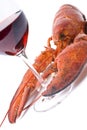 Lobster and Wine Royalty Free Stock Photo