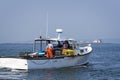 Hauling Lobster Traps in Maine Royalty Free Stock Photo