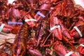 Lobsters on foodmarket