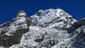 Lobuche East, high mountain in the Himalayas Royalty Free Stock Photo