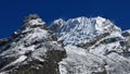 Lobuche Peak and glacier Royalty Free Stock Photo
