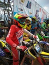 Locak dirt bike race at start poin Royalty Free Stock Photo