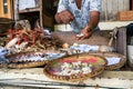 Local African Swahili People Selling Shells from the Ocean on the City Market, Fish Market in Dar Es Salaam, Tanzania