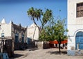 Local architecture street in central massawa old town eritrea