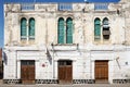 Local architecture street in central massawa old town eritrea