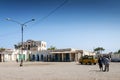 Local architecture street in central massawa old town eritrea