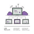 Local Area Network LAN with Network Equipment