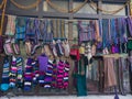 Local art and craft from yak wool in the Villages along Langtang Valley Trek. Nepal Royalty Free Stock Photo