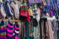 Local art and craft from yak wool in the Villages along Langtang Valley Trek. Nepal Royalty Free Stock Photo