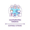 Local authorities initiatives concept icon Royalty Free Stock Photo