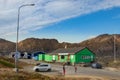 Local bakery and houses in Sisimiut, Greenland.