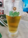 Local beer, mythos Royalty Free Stock Photo