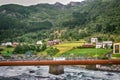 A local bridge in the city of Odda in Norway Royalty Free Stock Photo