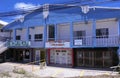 Local buildings on the Caribbean island Roatan, the northern coast of Honduras Royalty Free Stock Photo